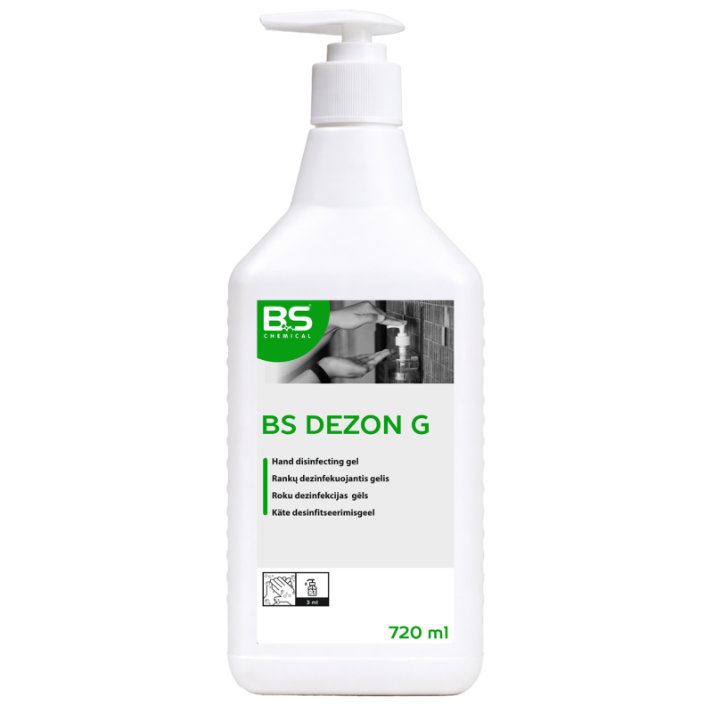 BS Dezon G roku dezinfekcijas želeja ar dozatoru, 720ml