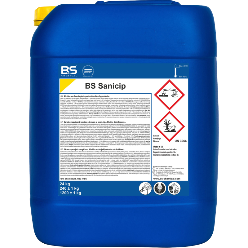 Sanicip neputojošs mazgāšanas/dezinfekcijas līdzeklis, 24kg