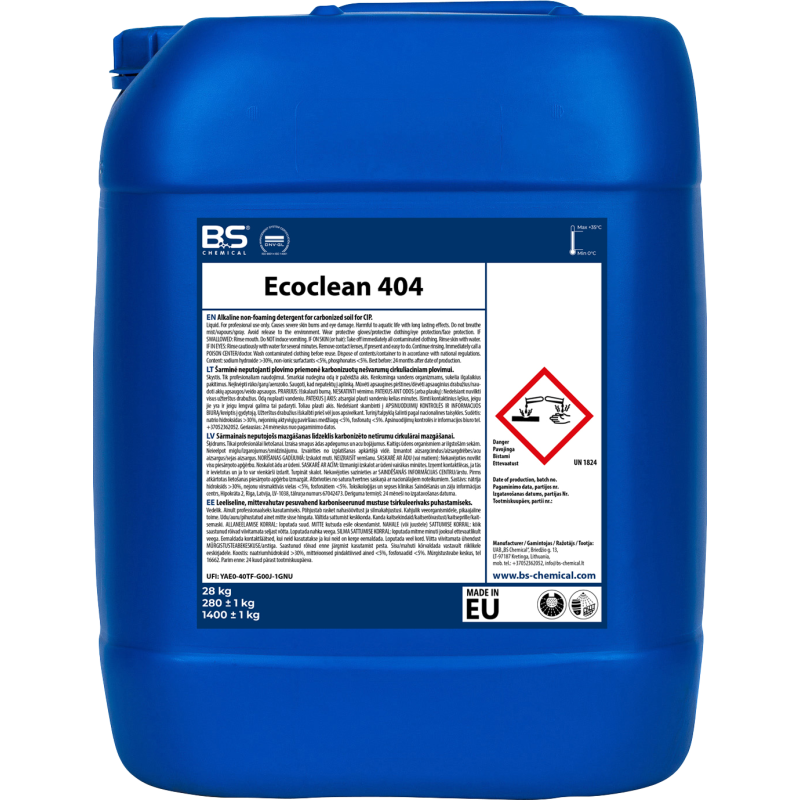 Ecoclean 404 sārmains, neputojošs mazg.līdz. stipri netīrām virsmām, 14kg