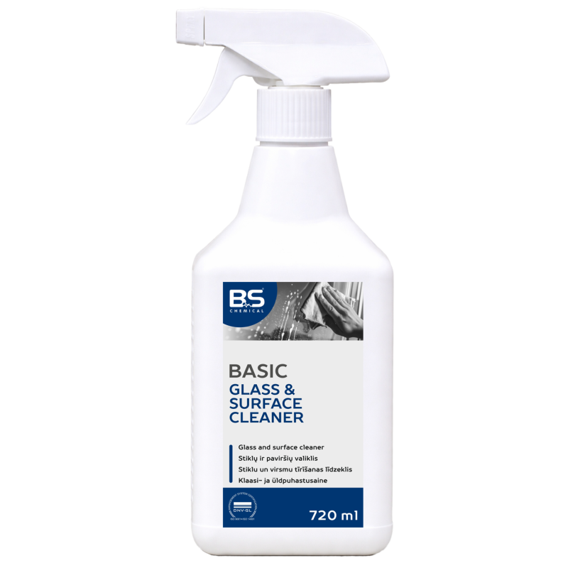 Basic Glass & Surface Cleaner stiklu un virsmu mazgāšanas līdzeklis. 720ml