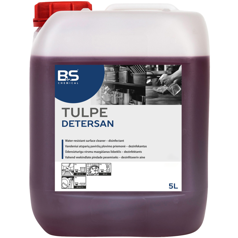 Tulpe Detersan mazgāšanas/dezinfekcijas līdzeklis, 5L