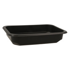 Termiski noslēdzams trauks, PP, melns, 18.7x13.7x3.6cm
