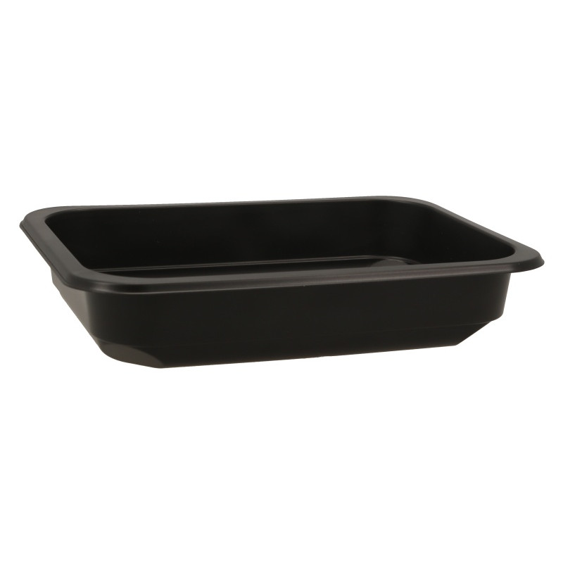 Termiski noslēdzams trauks, PP, melns, 18.7x13.7x3.6cm