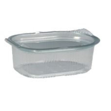 Trauks ar vāku ovāls, caurspīdīgs, 7.5x5.4x2.5cm, 500ml