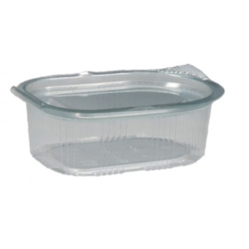 Trauks ar vāku ovāls, caurspīdīgs, 7.5x5.4x2.5cm, 500ml