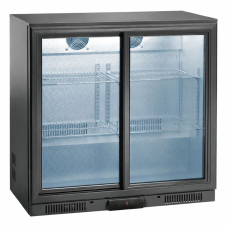 Bāra ledusskapis AK201BBS ar divām bīdāmām durvīm
