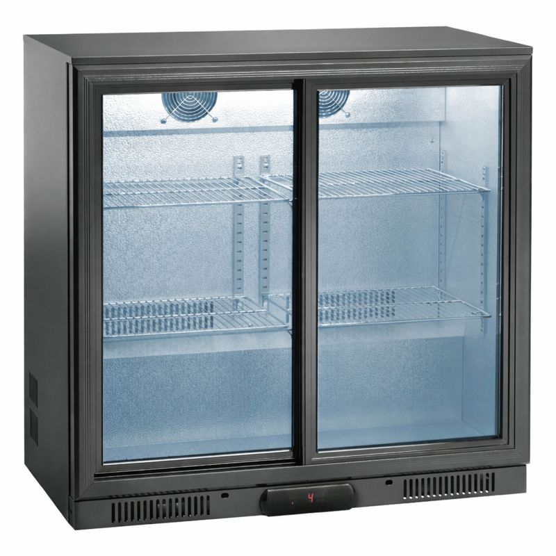 Bāra ledusskapis AK201BBS ar divām bīdāmām durvīm