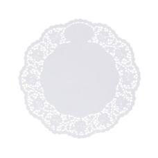 Konditorejas salvetes Godan apaļas, baltas, 20cm