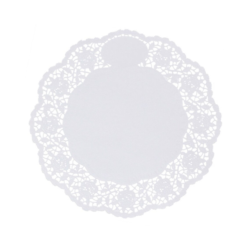 Konditorejas salvetes Godan apaļas, baltas, 20cm