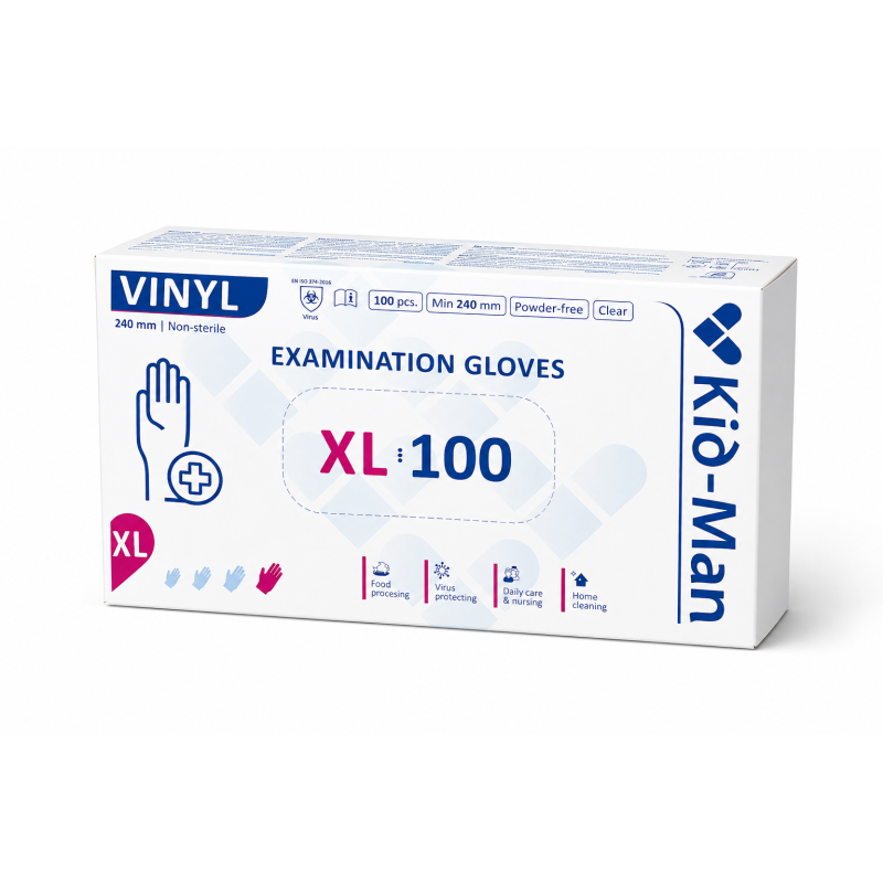 Cimdi vinila Kid-Man, bez pūdera, XL