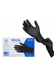 Cimdi nitrila Z-Diamante, bez pūdera, melni, S