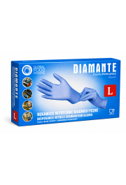 Cimdi nitrila Diamante, bez pūdera, zili, XL