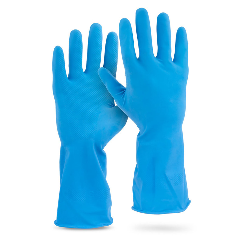 Gumijas cimdi, zili, M