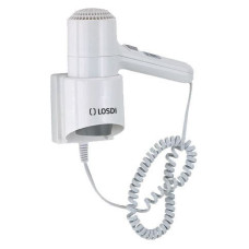 Pie sienas stiprināmais matu fēns 1200W, divi ātrumi, balts