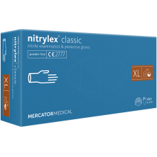 Cimdi NITRYLEX CLASSIC nitrila, bez pūdera, zili, XL