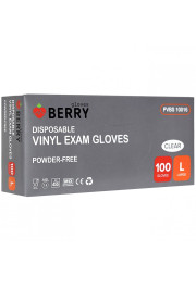 Cimdi vinila BERRY, bez pūdera, L