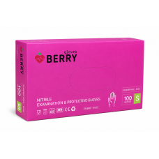 Cimdi nitrila BERRY Rosy Pink , bez pūdera, tumši rozā, S