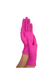 Cimdi nitrila BERRY Rosy Pink , bez pūdera, tumši rozā, M