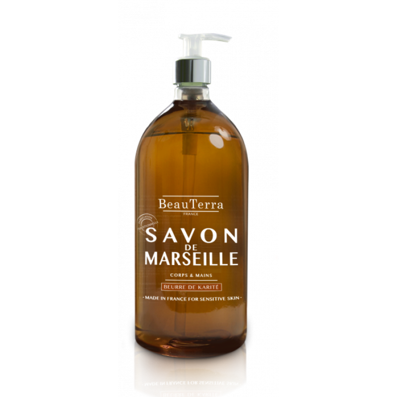 BEAUTERRA Shea Butter, Marseļas ziepes, 1L