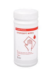 Sterisept Wipes, spirtu nesaturošas virmu dezinfekcijas salvetes (iepakojumā 120 salvetes)