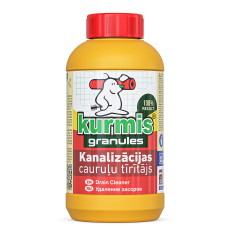 Kurmis kanalizāciju cauruļu tīrīšanas līdzeklis granulās, 500g 