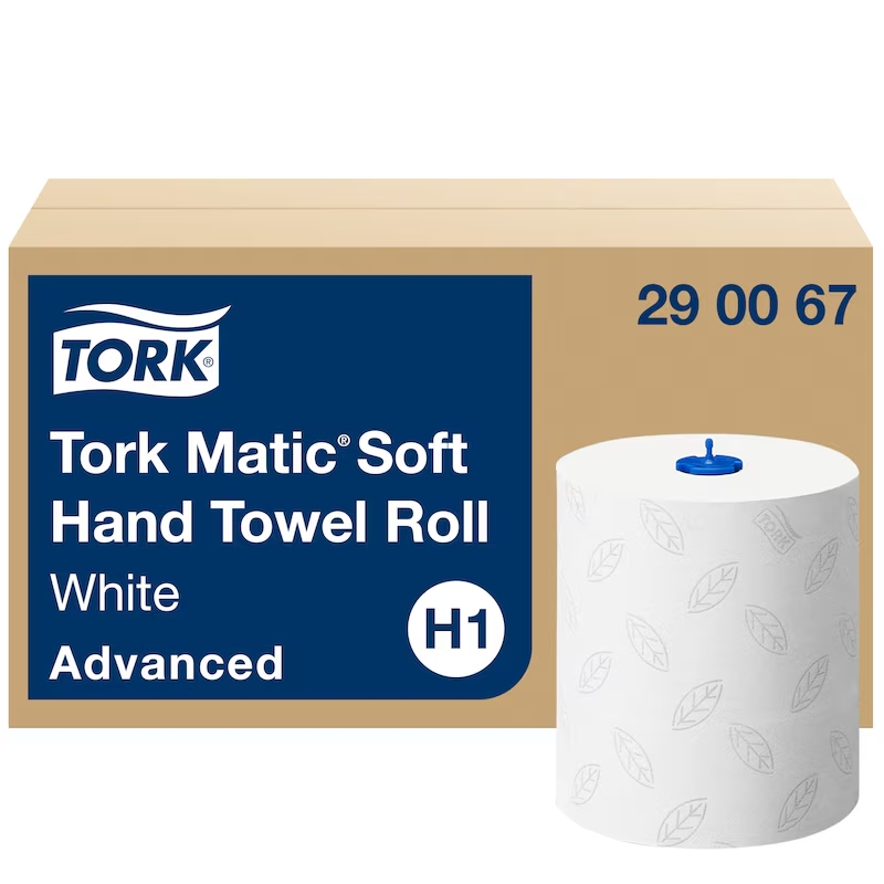 Roku dvieļi ruļļos, Tork Matic Soft H1, balti, 2k, 150m