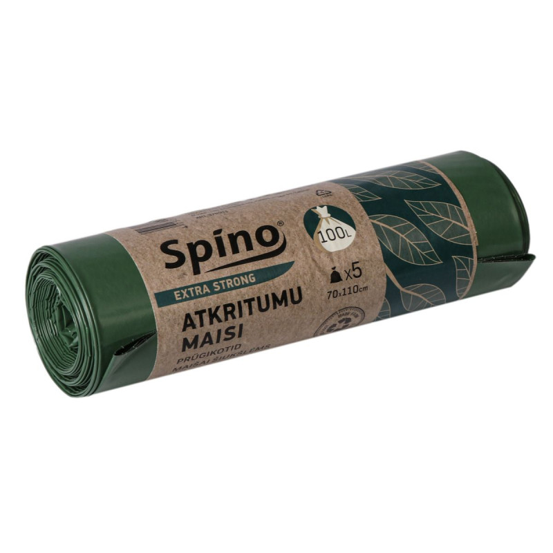 Atkritumu maisi, zaļi-melni, 60 mikr., 100L