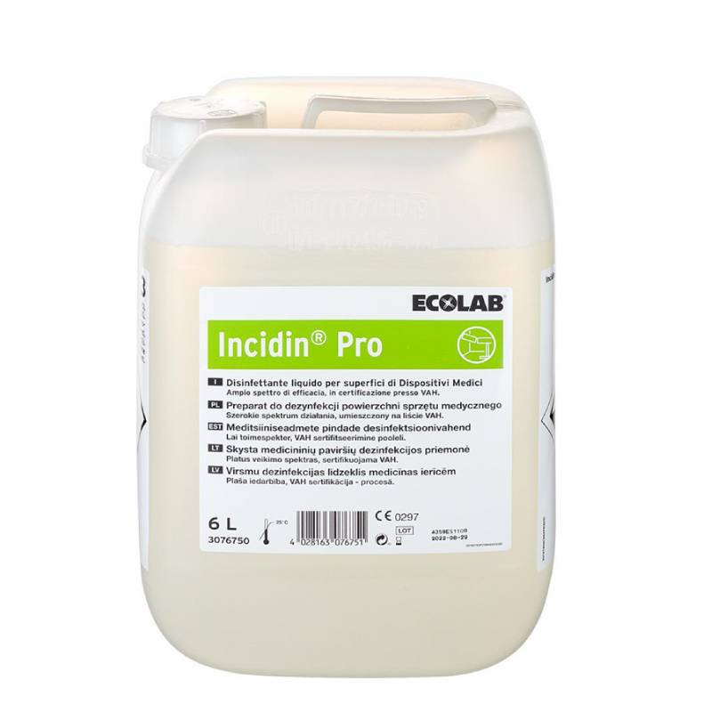 Incidin Pro, aldehīdus nesaturošs, atšķaidāms dezinfekcijas līdzeklis virsmām un medicīnas ierīcēm, 6L