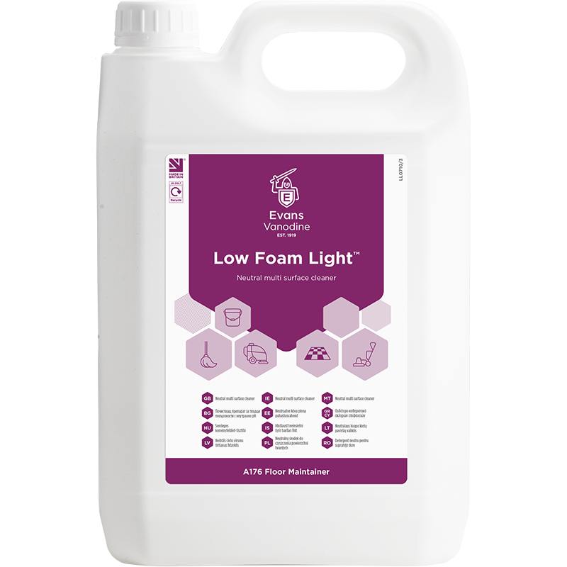 Low Foam Light neitrāls cietu virsmu tīrīšanas līdzeklis, 5L