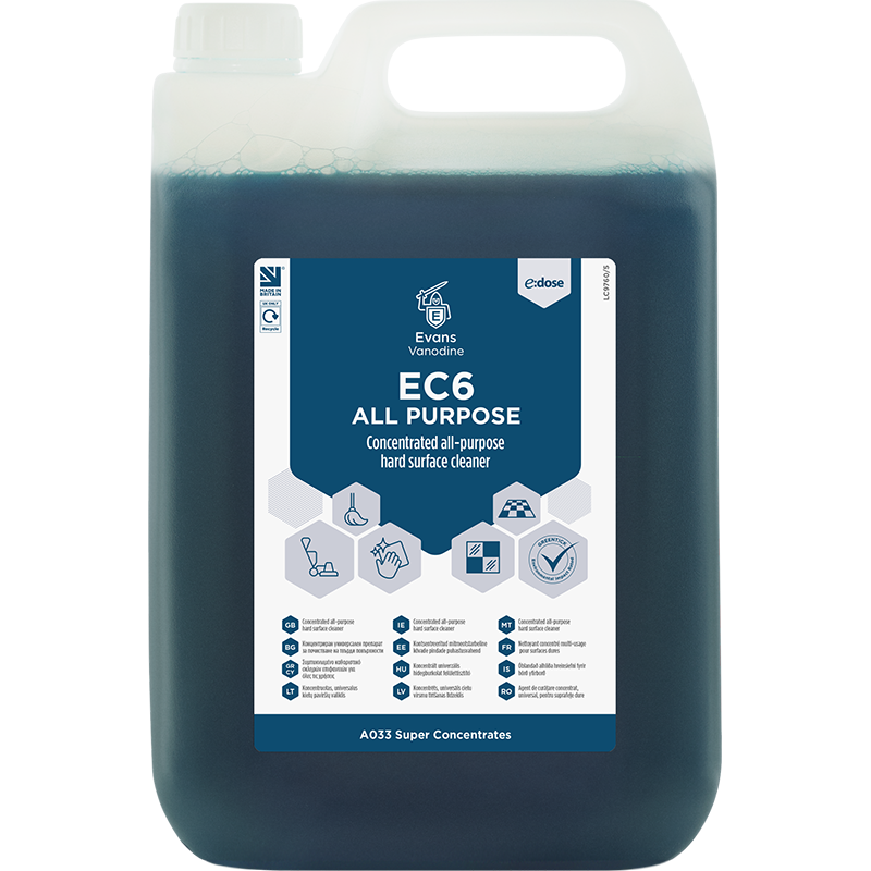 EC6 All-Purpose Spēcīgi koncentrēts interjera cieto virsmu tīrītājs, 5L