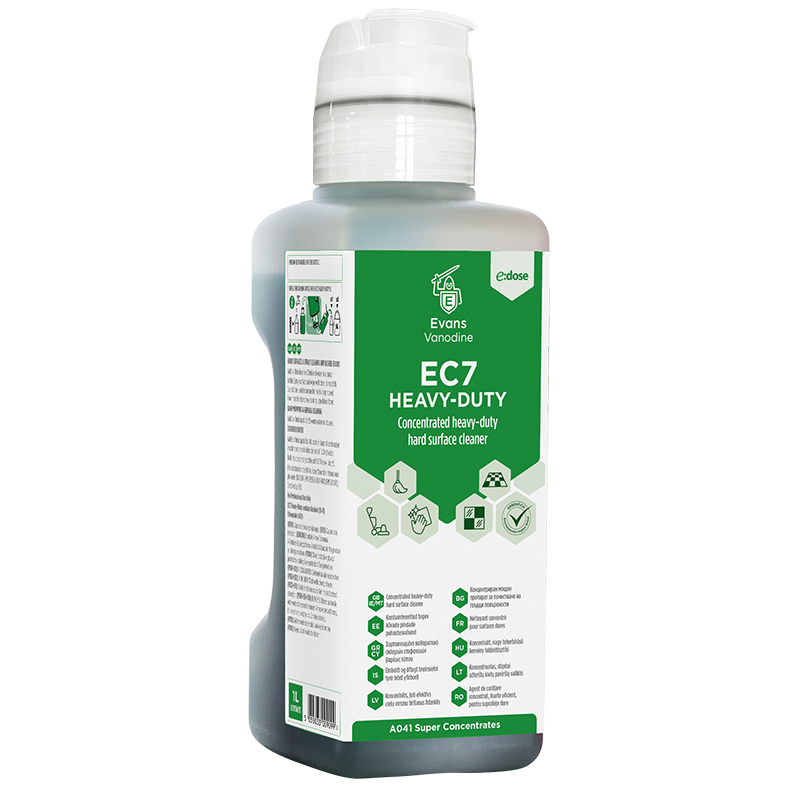 EC7 Heavy-Duty Spēcīgi koncentrēts cieto virsmu tīrīšanas līdzeklis, 1L