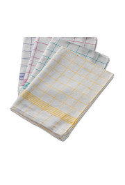 Dvielis, balts ar zilu, 50% lins 50% kokvilnas, 60g, 50x70cm