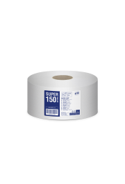 Tualetes papīrs ruļļos Mini Jumbo Grite Professional Super 150 T, balts, 100% celuloze, 2k, 150m