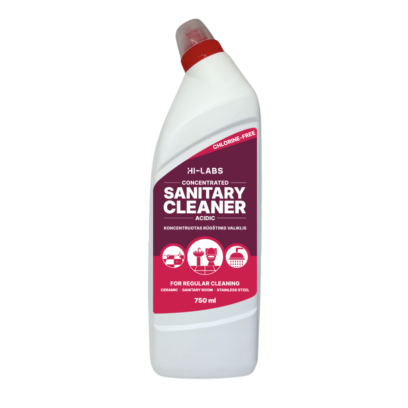 Koncentrēts skābs sanitāro telpu tīrīšanas līdzeklis, 750ml