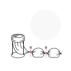 Atkritumu maiss caurspīdīgs, Mini Fixed turētājam, 20mikr, 60m