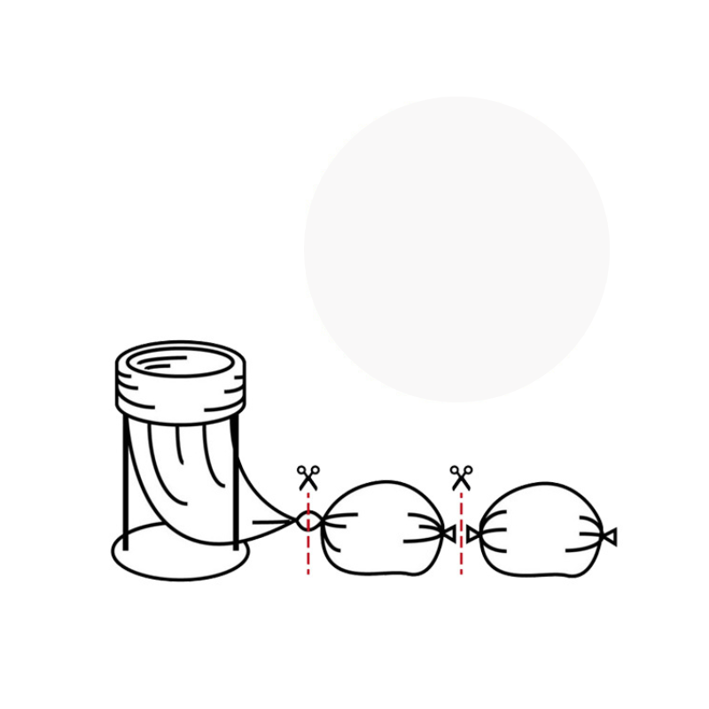 Atkritumu maiss caurspīdīgs, Mini Fixed turētājam, 20mikr, 60m