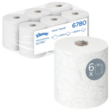 KLEENEX Ultra Airflex roku dvieļi ruļļos, balti, 2k, 150m