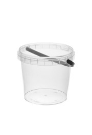 Spainītis ar vāku un rokturi, PP, D131/119mm, caurspīdīgs, 1L