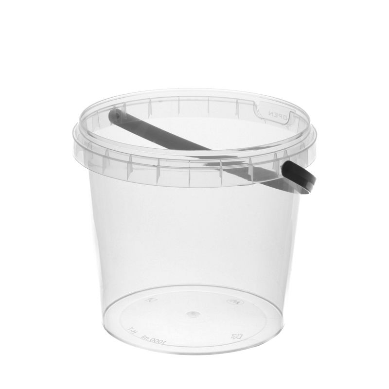 Spainītis ar vāku un rokturi, PP, D131/119mm, caurspīdīgs, 1L