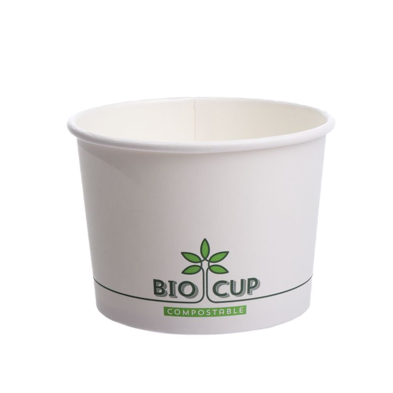 Zupas trauks BIOCUP, PAP/PLA, balts, 500ml