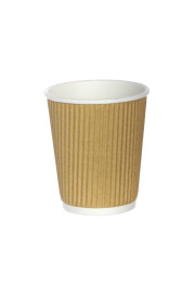 Karstumizturīga krūze, trīskārša, gofrēta, D8cm, 250ml