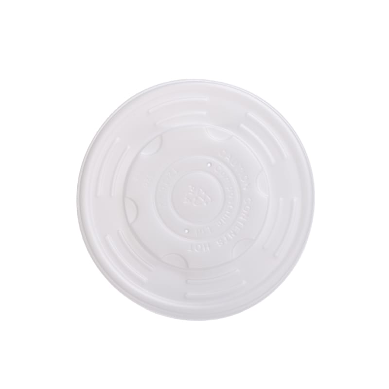 Vāki zupas konteineriem, CPLA, balti, D11.5cm