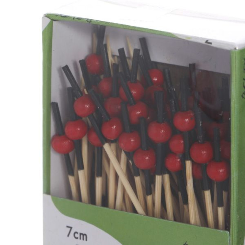 Iesmiņi bambusa, brūni/sarkani, 7cm