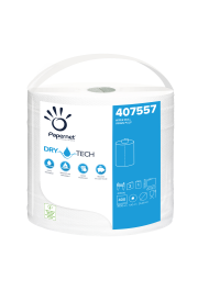 Industriālais dvielis Dry Tech ar perforāciju, balts, 2K, 400 loksnes, 152m