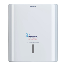 Roku salvešu turētājs C, V veida salvetēm ar Defend Tech antibakteriālo pārklājumu, balts