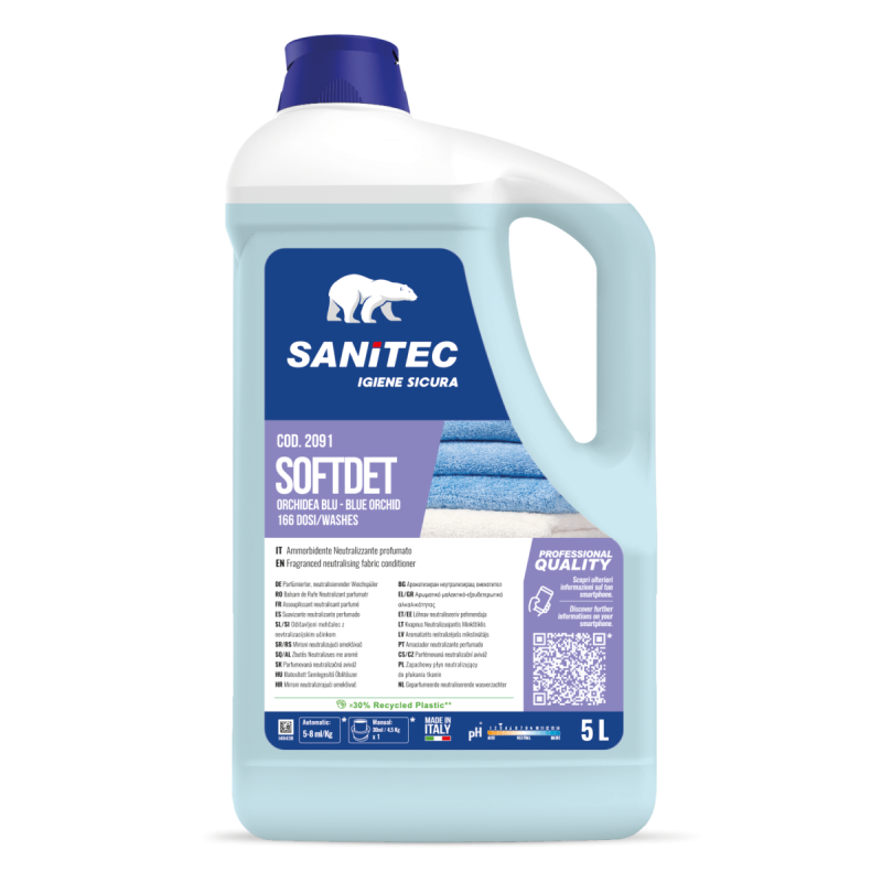 Softdet Blue Orchid veļas mīkstinātājs, SANITEC, 5L