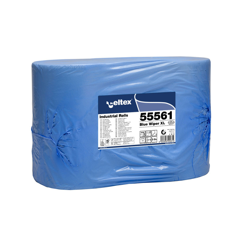 Industriālais papīrs Blue Wiper XL, 100% celuloze, zils, 2K, 360m