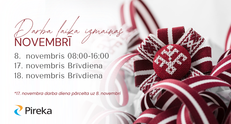 Darba laika izmaiņas novembrī