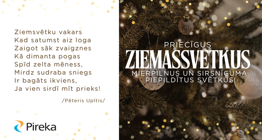 Novēlam priecīgus Ziemassvētkus!