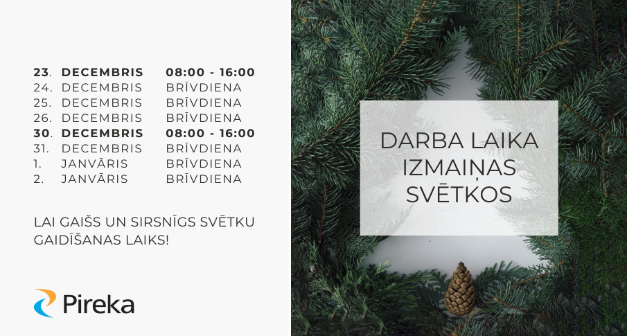 Darba laika izmaiņas svētkos